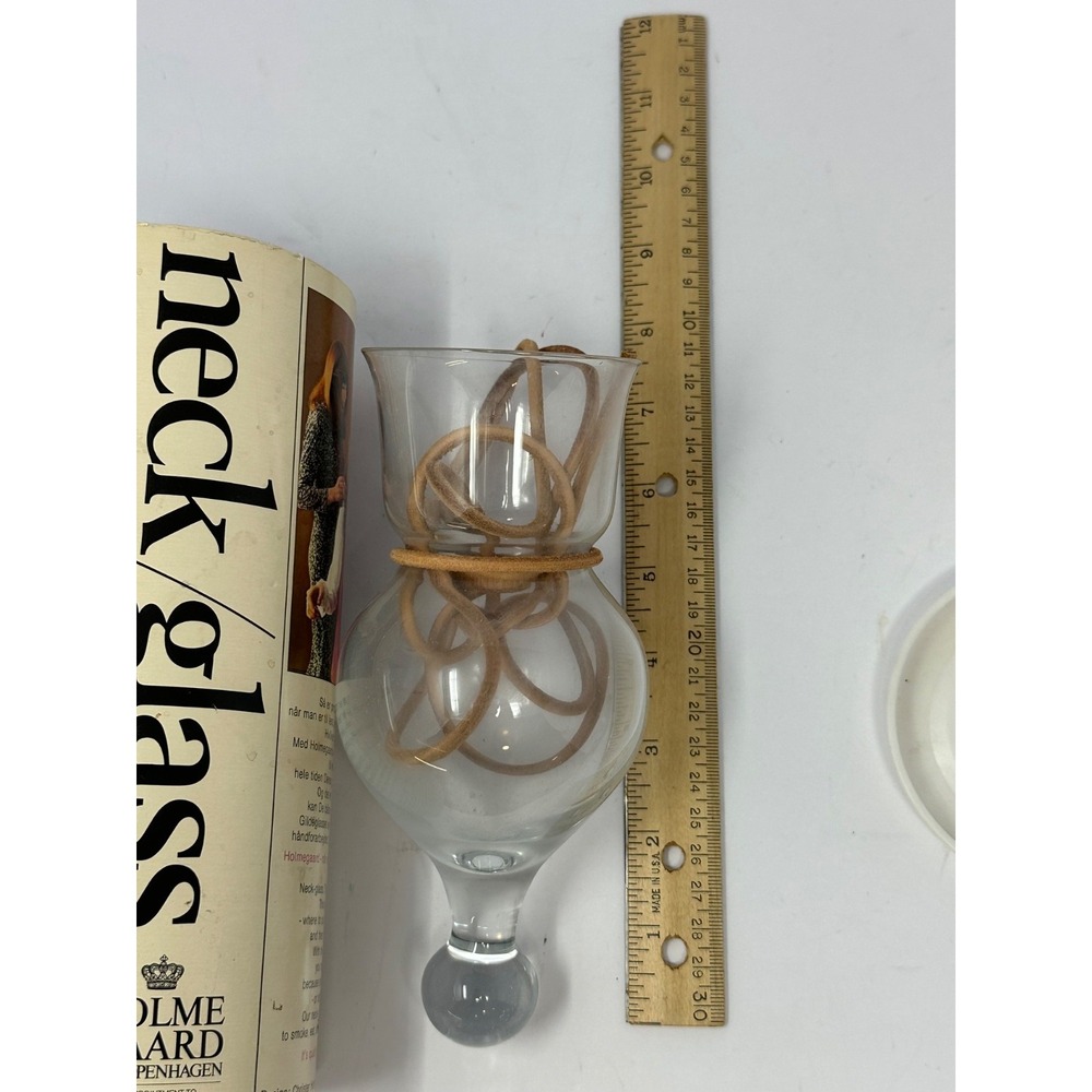Neck Glass Vintage 70's Denmark Holmegaard Copenhagen Original Christer Holmgren - Picture 5 of 5